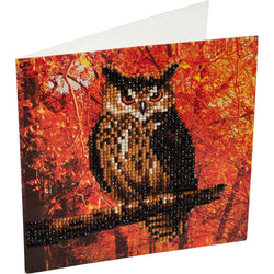 Autumn Owl Crystal Art Card Kit Craft Buddy (ONLINE ORDER ONLY)
