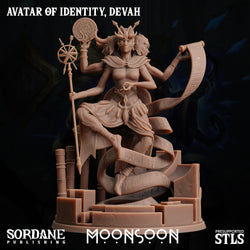 3D Printed Sordane Publishing Avatar of Identity Devah Moonsoon 28 32mm D&D (Online Only)