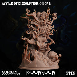 3D Printed Sordane Publishing Avatar of Dissolution Gilgal Moonsoon 28 32mm D&D (Online Only)