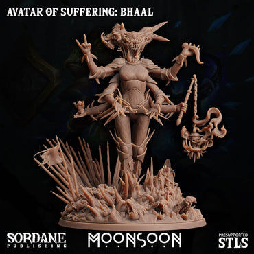 3D Printed Sordane Publishing Avatar of Suffering Bhaal Moonsoon 28 32mm D&D (Online Only)