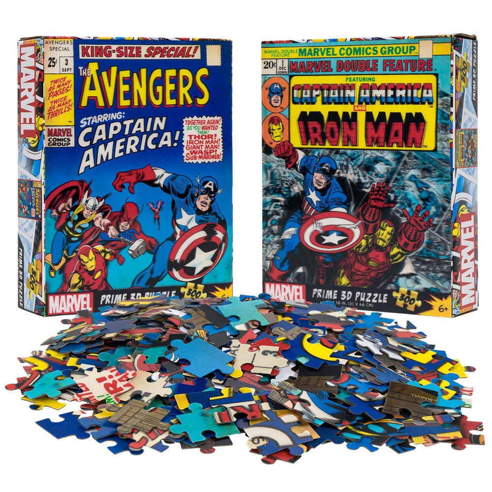 Avengers Comic Set of 2 300 Piece Lenticular Jigsaw Puzzles Prime 3D (ONLINE ORDER ONLY)
