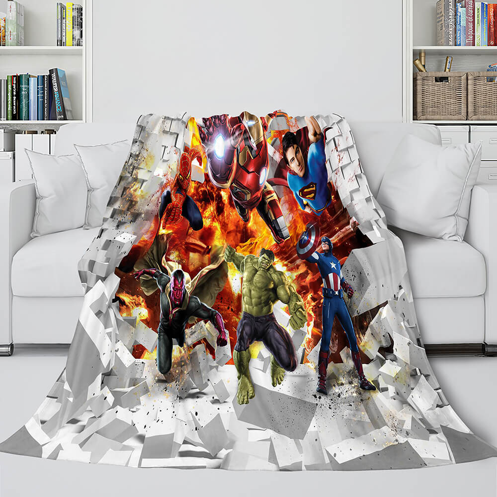 Avengers 4 Flannel Blanket Fleece Throw Cosplay Blanket Wrap Nap Quilt (Online Order Only)