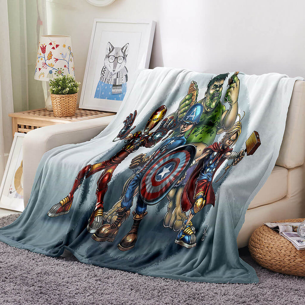 Avengers Blanket Flannel Throw Room Decoration (Online Order Only)