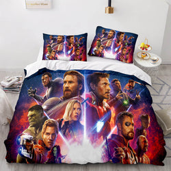 Avengers Cosplay Bedding Set Quilt Cover Without Filler (Online Order Only)