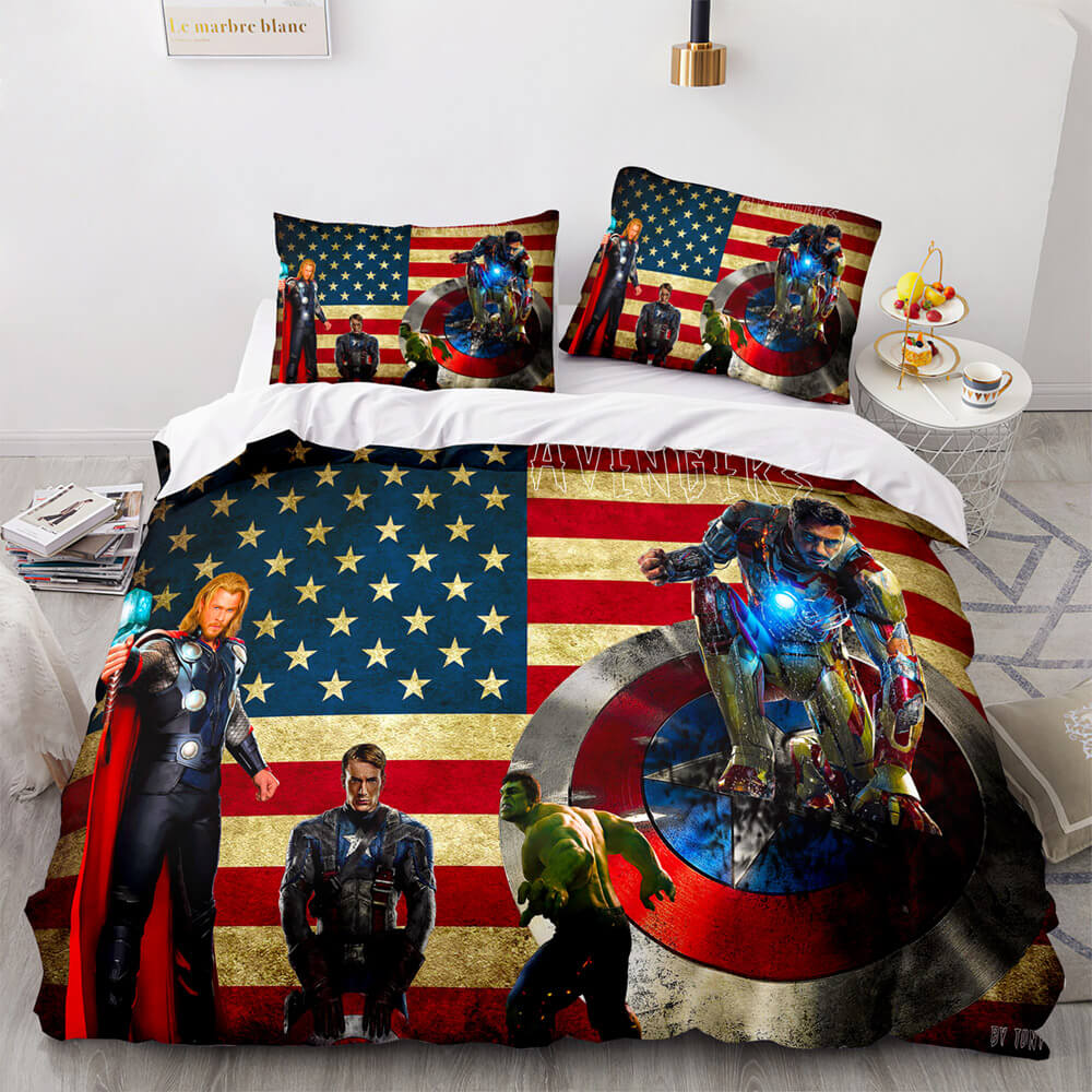 Avengers Cosplay Bedding Set Quilt Cover Without Filler (Online Order Only)