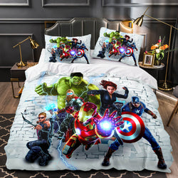 Avengers Cosplay Bedding Set Quilt Cover Without Filler (Online Order Only)