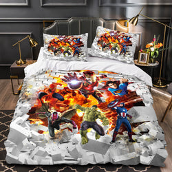 Avengers Cosplay Bedding Set Quilt Cover Without Filler (Online Order Only)