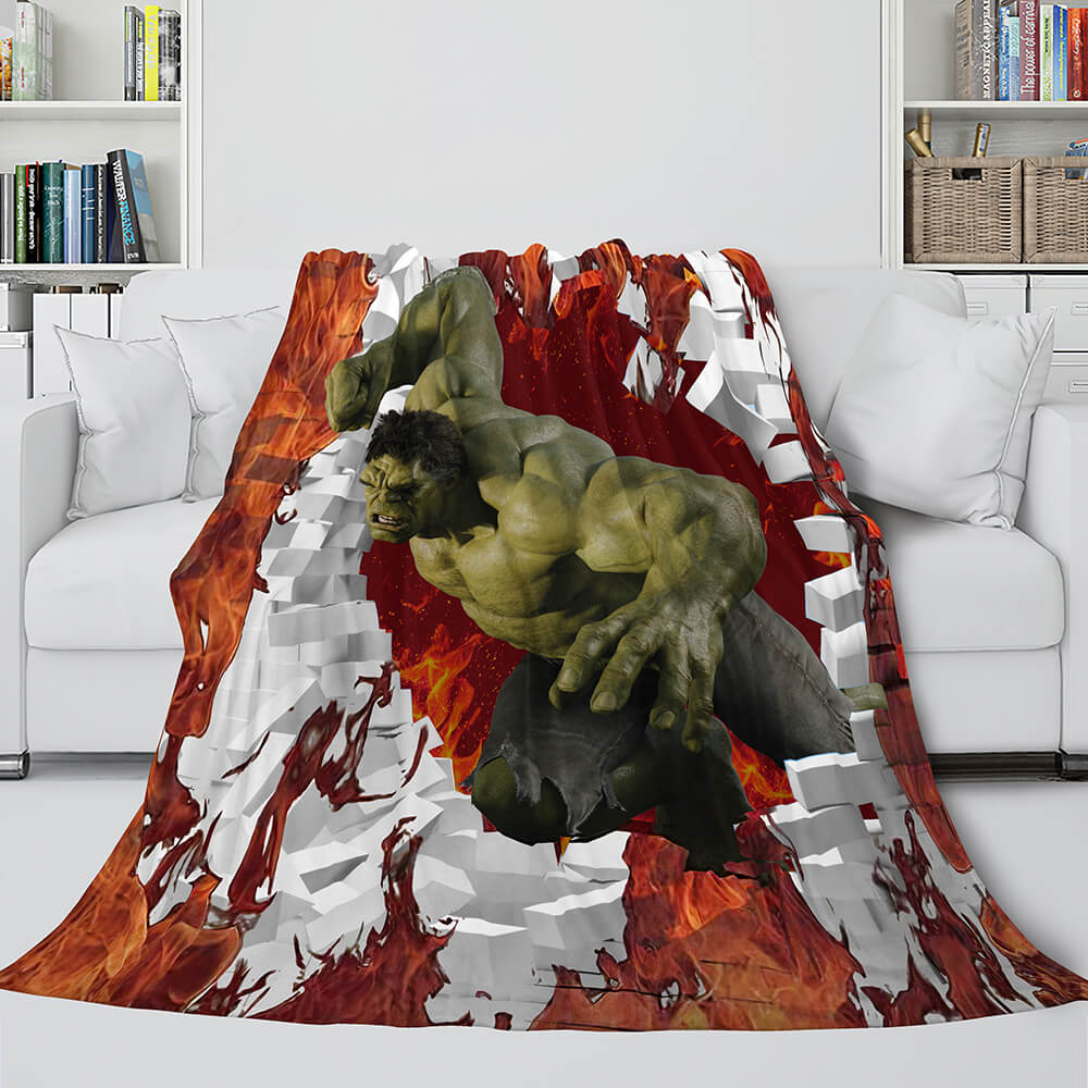 Avengers Flannel Fleece Throw Cosplay Blanket Shawl Wrap Nap Quilt (Online Order Only)
