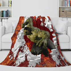 Avengers Flannel Fleece Throw Cosplay Blanket Shawl Wrap Nap Quilt (Online Order Only)