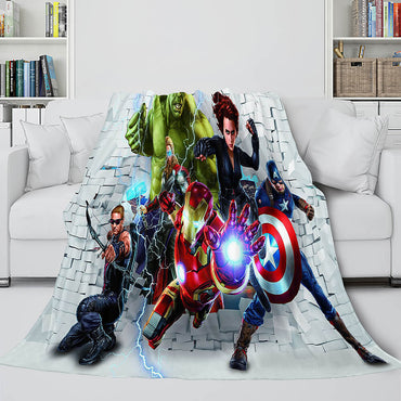 Avengers Flannel Fleece Throw Cosplay Blanket Shawl Wrap Nap Quilt (Online Order Only)