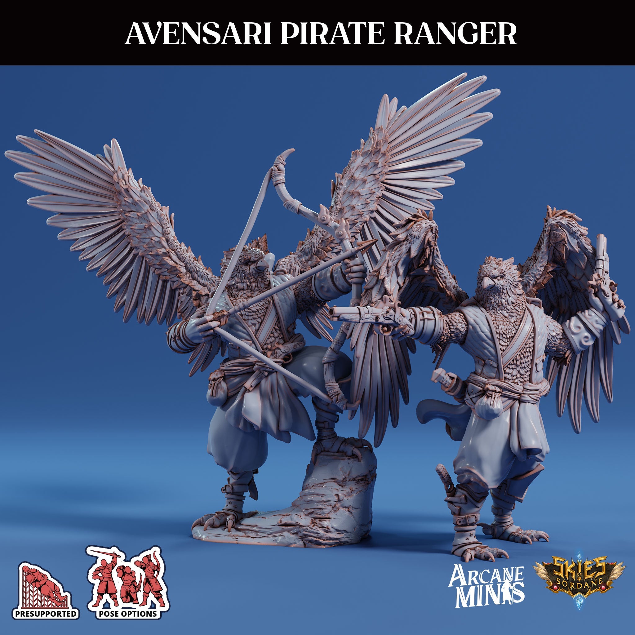 3D Printed Sordane Publishing Arcane Minis Avensari Pirate Ranger Swindler's Luck Part Two 28 32mm D&D (Online Only)