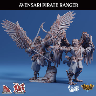 3D Printed Sordane Publishing Arcane Minis Avensari Pirate Ranger Swindler's Luck Part Two 28 32mm D&D (Online Only)
