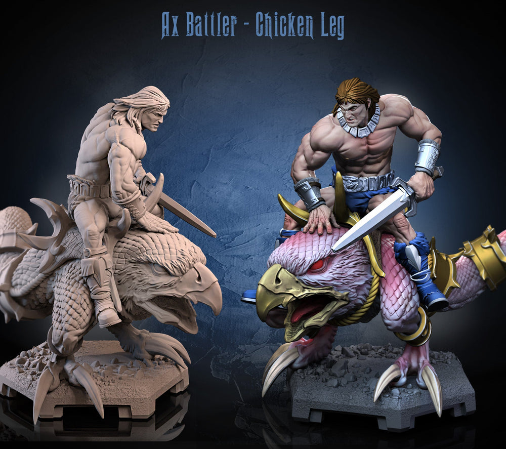 Mounted Ax Battler - Golden Axe Inspired Miniature (ONLINE ORDER ONLY)