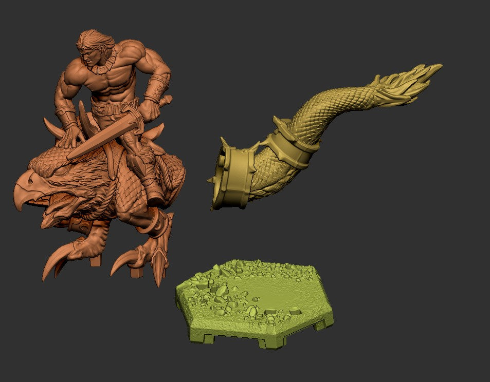 Mounted Ax Battler - Golden Axe Inspired Miniature (ONLINE ORDER ONLY)