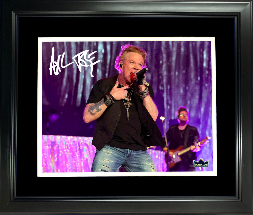 Framed Axl Rose Facsimile Laser Engraved Signature Auto 11"x14" Music Photo HOFSM Holo (ONLINE ORDER ONLY)
