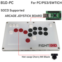 FightBox B10 All Button Leverless Arcade Controller – Ultra-Thin Cherry MX Fight Stick for PC, PS5, Xbox & Switch (Online Only)