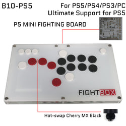 FightBox B10 All Button Leverless Arcade Controller – Ultra-Thin Cherry MX Fight Stick for PC, PS5, Xbox & Switch (Online Only)