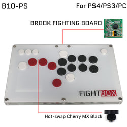 FightBox B10 All Button Leverless Arcade Controller – Ultra-Thin Cherry MX Fight Stick for PC, PS5, Xbox & Switch (Online Only)