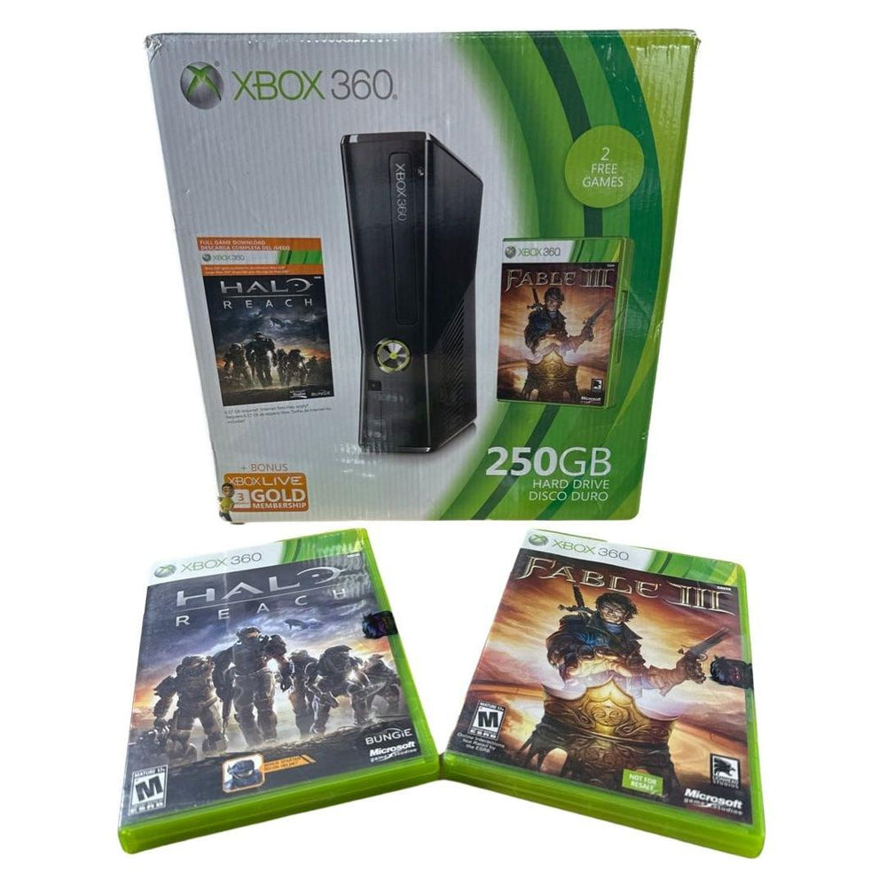 Xbox 360 S (Console-CIB) 250GB Holiday Bundle W/Halo Reach & Fable 3 (Online Order Only)