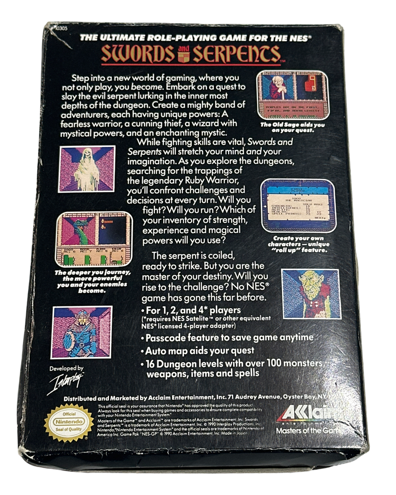 Swords and Serpents - NES (ONLINE ORDER ONLY)