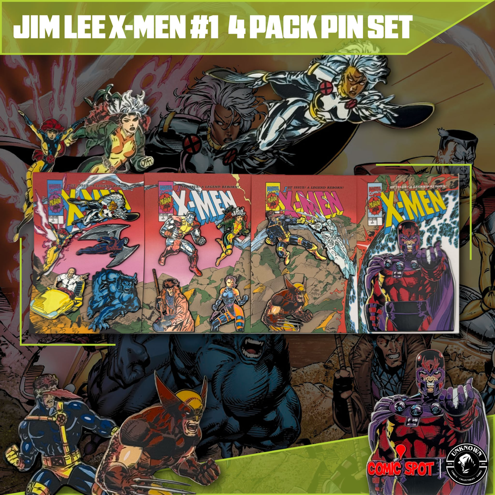 Jim Lee X-Men #1 4 Pack Exclusive Enamel Pin Set Only 250 Made (08/06/2025) (ONLINE ORDER ONLY)