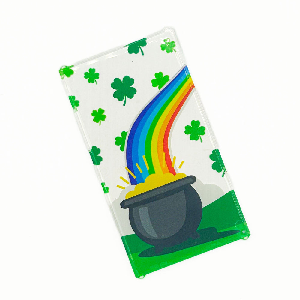 Pot of Gold St. Patrick's Day 4x6 Glass Window  - B3 Customs (Online Order Only)