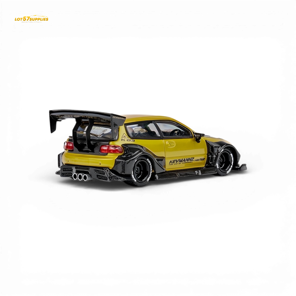 (Pre-Order) DCM Kevmannz Civic EG Ver.1 - Gold Carbon Fiber Short Tail 1:64 (ONLINE ORDER ONLY)