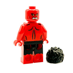 Custom Red Hulk Marvel Minifigure made using LEGO parts - B3 Customs (Online Order Only)