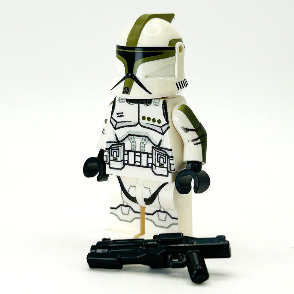 Custom Olive Clone Trooper (Olive, P1) Minifig made using LEGO parts - B3 Customs (Online Order Only)