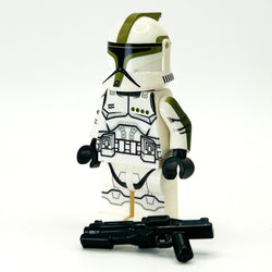 Custom Olive Clone Trooper (Olive, P1) Minifig made using LEGO parts - B3 Customs (Online Order Only)
