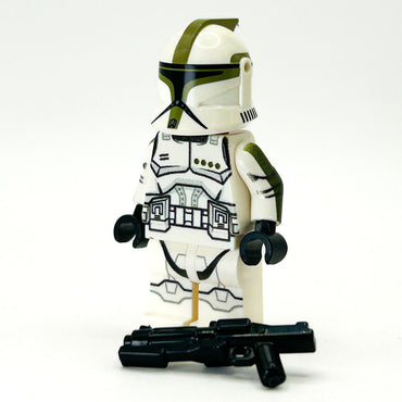 Custom Olive Clone Trooper (Olive, P1) Minifig made using LEGO parts - B3 Customs (Online Order Only)