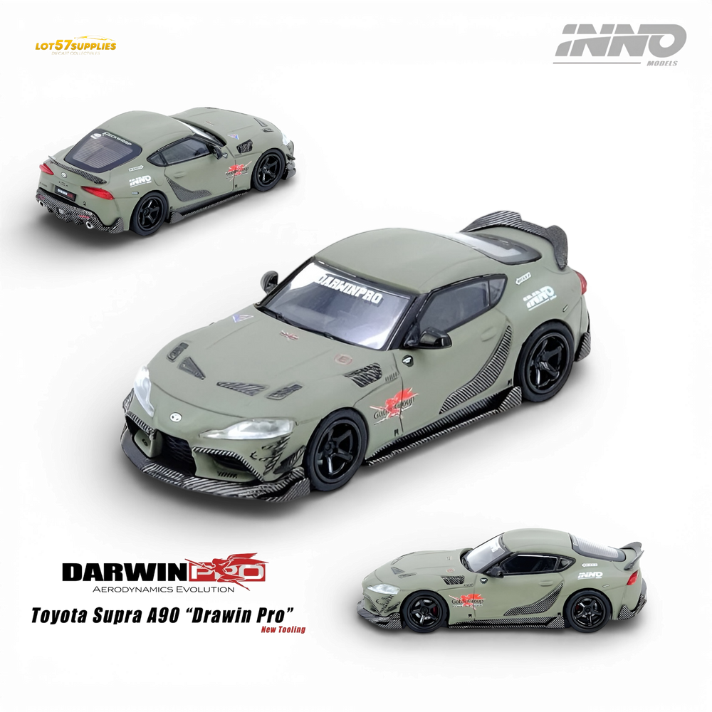 (Pre-Order) INNO64 Toyota Supra A90 Darwin Pro - Matt Green 1:64 (ONLINE ORDER ONLY)