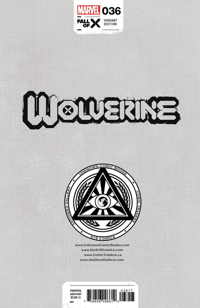 Wolverine #36 [Fall] Unknown Comics Miguel Mercado Exclusive Virgin Var (08/09/2023) (08/30/2023) (ONLINE ORDER ONLY)