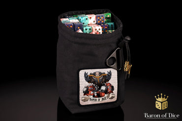 Baron's Dice Bag | Flaming Book Patch