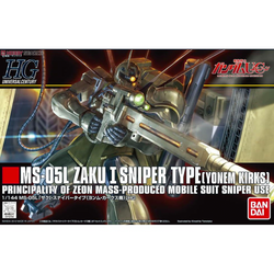 Bandai Spirits: Gundam - HGUC 1/144 MS-05L Zaku I Sniper (Yonem Kirks Custom) Model Kit #137 (ONLINE ORDER ONLY)