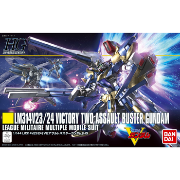 Bandai Spirits: Gundam - HGUC 1/144 LM314V23/24 Victory Two Assault Buster Gundam Model Kit #189 (ONLINE ORDER ONLY)