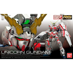 Bandai Hobby: Gundam UC - RG 1/144 Unicorn Gundam (Full Psycho-Frame) Model Kit #25 (ONLINE ORDER ONLY)