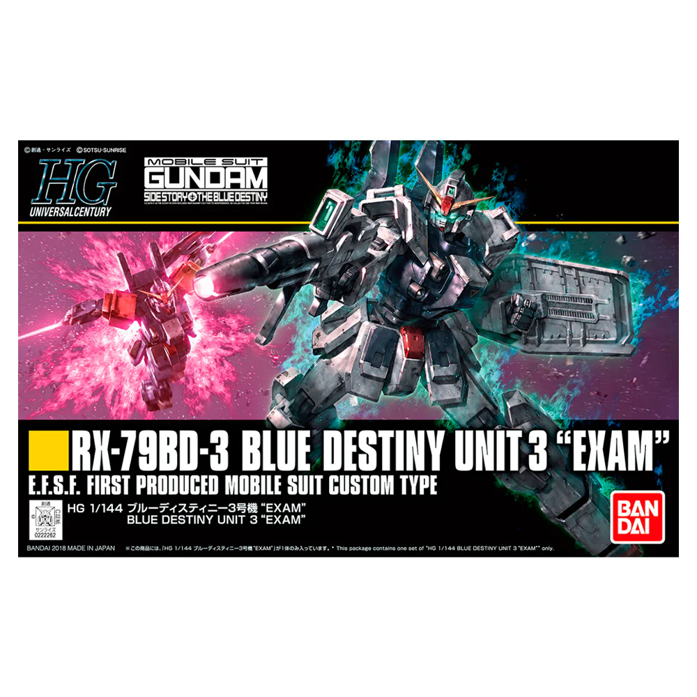 Bandai Spirits: Gundam - HGCE 1/144 RX-79BD-3 Blue Destiny Unit 3 (Exam) Model Kit #209 (ONLINE ORDER ONLY)