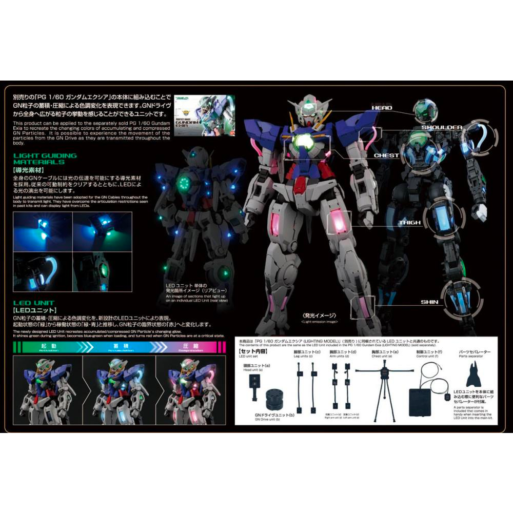 Bandai Spirits: Gundam - PG 1/60 Gundam Exia (Gundam 00 Ver.) LED Unit Set (ONLINE ORDER ONLY)