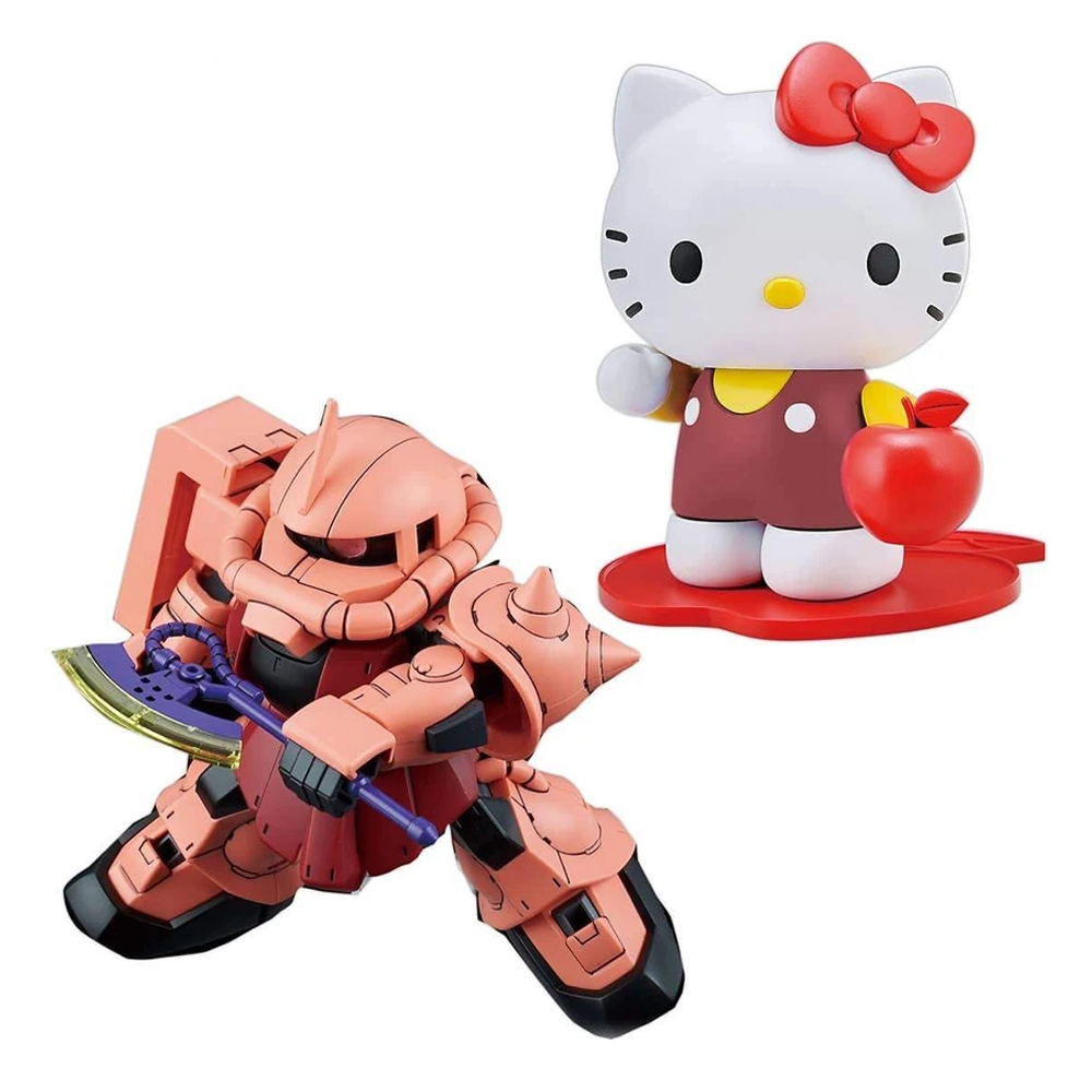 Bandai Hobby: Hello Kitty X SD Gundam Cross Silhouette - Hello Kitty MS-06S Char's Zaku II Model Kit (ONLINE ORDER ONLY)