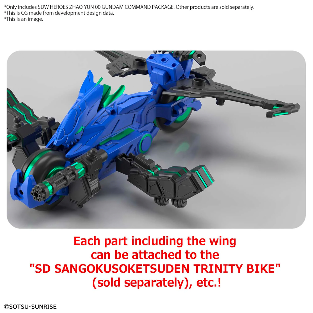 [PRE-ORDER] Bandai Spirits: Gundam SDW Heroes - Zhao Yun 00 Gundam (Command Package Ver.) Model Kit #27 (ONLINE ORDER ONLY)