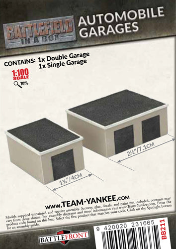 Team Yankee:  Automobile Garages (ONLINE ORDER ONLY)