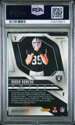 Graded 2024 Panini Prizm Rookie Variation Brock Bowers #9 Rookie RC Football Card PSA 10 Gem Mint (ONLINE ORDER ONLY)