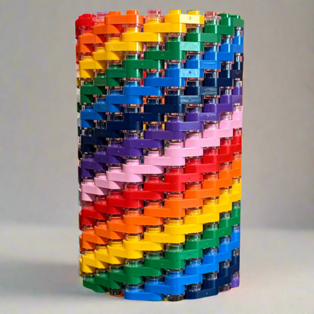 Rainbow Modular Vase – Built with LEGO®-Compatible Bricks (ONLINE ORDER ONLY)