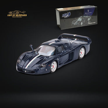 BBR64 Maserati MC12 Stradale Blue Metallic w/ Stripe 1:64 BBRDIE6416 (ONLINE ORDER ONLY)