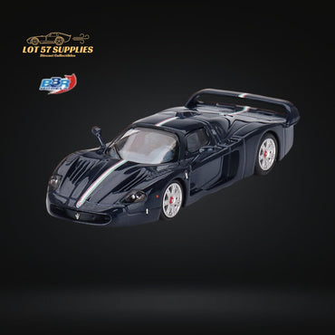 BBR64 Maserati MC12 Stradale Blue Metallic w/ Stripe 1:64 BBRDIE6416 (ONLINE ORDER ONLY)