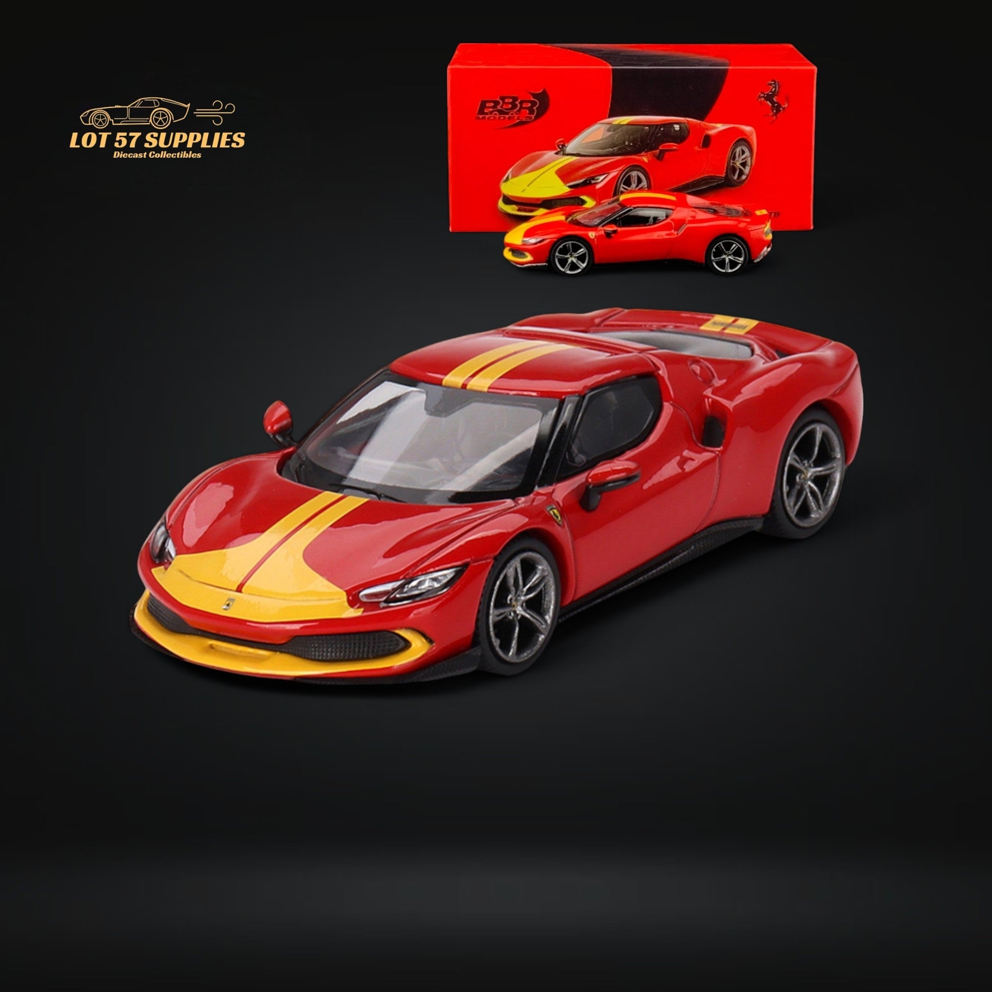 BBR64 Ferrari 296 GTB Assetto Fiorano Rosso Corsa 1:64 BBRFER64002 (ONLINE ORDER ONLY)