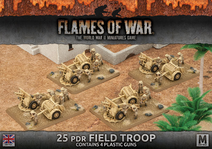 Flames of War: British 25 pdr Field Troop (Mid War) (ONLINE ORDER ONLY)