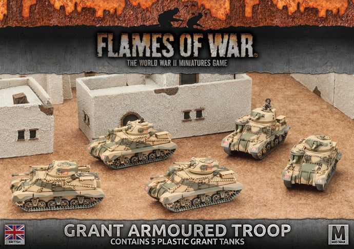 Flames of War: British Grant Armoured Troop (Mid War) (ONLINE ORDER ONLY)