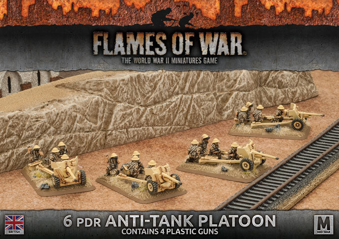 Flames of War: British 6 pdr Anti-tank Platoon (Mid War) (ONLINE ORDER ONLY)